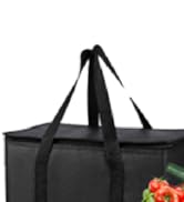 2-Pack, XL-Large Insulated Grocery shopping bags, Black, reusable bag,thermal zipper,Collapsible,...