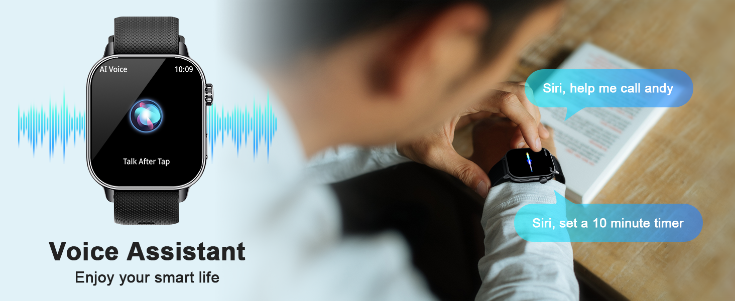 This smartwatch is also equipped with a voice assistant.