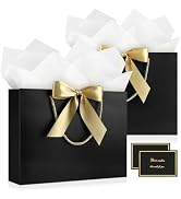 YoungTree Gift Bags with Handles, 13" Medium Gift Bag with 4 Tissue Paper and 2 Card, 2 Pcs Prese...