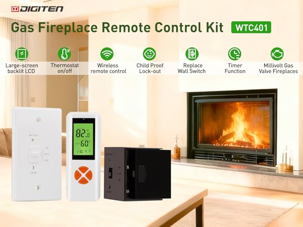 gas fireplace remote control kit