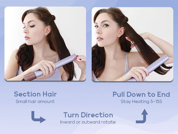 section turn direction pull down to end