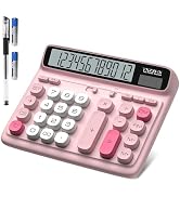 Desktop Calculator with Extra Large 5-Inch LCD Display, 12-Digit Two Way Power Solar & Battery Of...