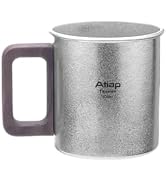 ATiAP Titanium Pot 750ml Backpacking Pot Camping Coffee Pot Camp Mug Camping Pot with Lid Foldabl...