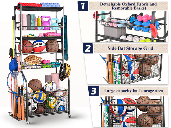 sports organizer for garage