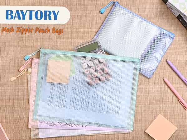 Mesh Zipper Pouch Bags