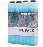 TOURIT Ice Packs for Coolers Reusable Long Lasting Freezer Packs for Lunch Bags/Boxes, Cooler Bac...