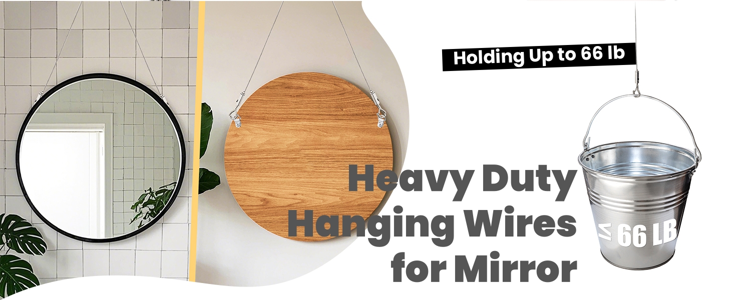 ELFULLY 8 Pcs Adjustable Hanging Wire
