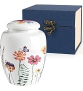 Cremation Urns for Human Ashes Adult Female,Ceramic Small Urns for Decorative for Funeral, Burial...