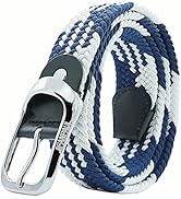 JIFANPAUL Elastic Braided Belt for Men and Women,Stretchable Adjustable Web Woven Belt for Work,C...