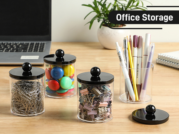 qtip holder dispenser bathroom canisters