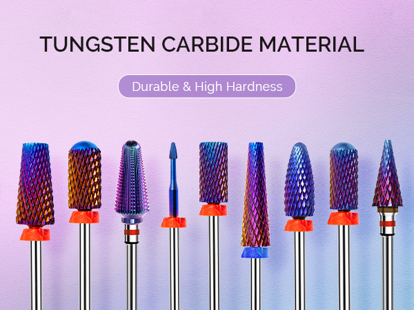 3/32'' Carbide Tungsten Bits, 5 in 1, Smooth Round Top Large Barrel and Tornado Bits