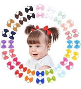 Choicbaby 40PCS 2" Baby Hair Ties Boutique Tiny Elastic Ponytail Rubber, Toddler Hair Accessories...
