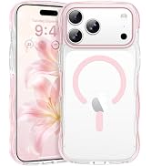For iPhone 17 Pro iPhone 18 Pro Case Compatible with MagSafe Wavy Cute Clear Drop Protection