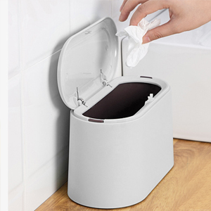 Mini Trash Can with Lid - Removable Small Garbage Can