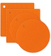 Silicone Trivet Pot Mat, Silicone Pot Holders for Hot Pan and Pot Pads. Heat Resistant Counter Ma...