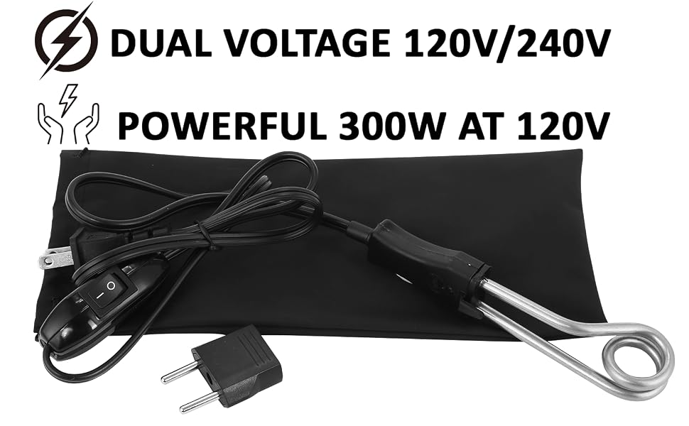 300W 120v/240v Cup Mug Immersion Water heter
