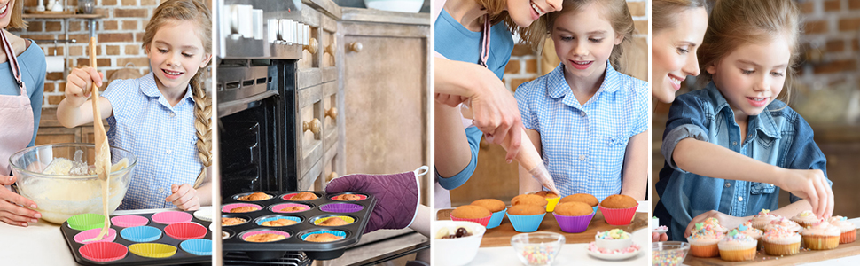 silicone cupcake baking molds