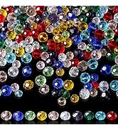 NUKAYAI 1000Pcs Glass Crystal Beads for Jewelry Making Bracelets Necklace Rondelle Shape Decorati...