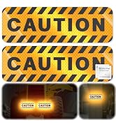 PHIXBEAR 2Pack Reflective Stickers - Made of 3M DG3 Material, High-Visibility CAUTION Labels for ...