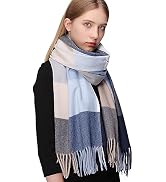 RIIQIICHY Plaid Scarfs for Women Fall Winter Scarves Pashmina Shawls and Wraps for Evening Dresses