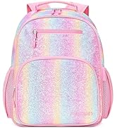 mibasies Girls Backpack 5-8: Glitter Kids Backpacks for Girls - Girl Bookbag for Elementary Schoo...