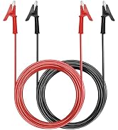 Sumnacon Dual Ended Crocodile Alligator Clips, 15A Test Lead Wire Cable with Insulators Clips, 2P...