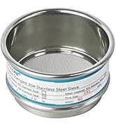 Full 304 Stainless Steel Mesh Sieve Screen,LVDALAB 40 Mesh (0.45mm) Aperture, 2.4inch(6CM) Dia St...