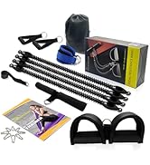 CHNapin X3 Multifunction Pedal Resistance Band Set,Exercise Bands with Handles,Elastic Sit up Pul...