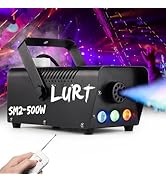 Fog Machine LURT LED Light 500W Mini Smoke machine Wireless Remote Control Auto Mode Portable for...