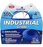 PlumbTech BHS4 Industrial-Grade Dual-Purpose BPA-Free Drinking Water-Safe Synthetic Rubber Hose, ...