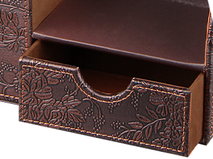 Nightstand Organizer Decorative Cube Tissue Holder with Side Organizer, Modern Facial