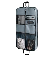 pack all 43" Premium Gusseted Travel Garment Bag, Heavy Duty Hanging Suit Bag, Foldable Dress Bag...