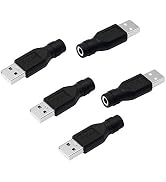 SinLoon 5V USB to DC Adapter USB 2.0 A Male to DC 4.0x1.7mm DC Female Connector Charge Barrel Jac...