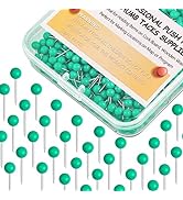 Map Tacks 1/8-Inch Assorted Color Beads Head Map Marking Push Pins,500-count (Green)