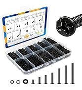 Kernmax 1120Pcs M3 Countersunk Screws Kit, M3 Flat Head Screws, Phillips Bolts Nuts Washers Set f...