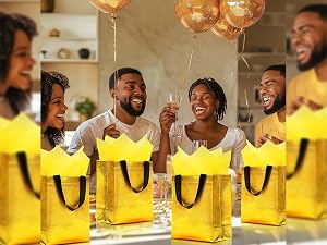 Yellow gift bags
