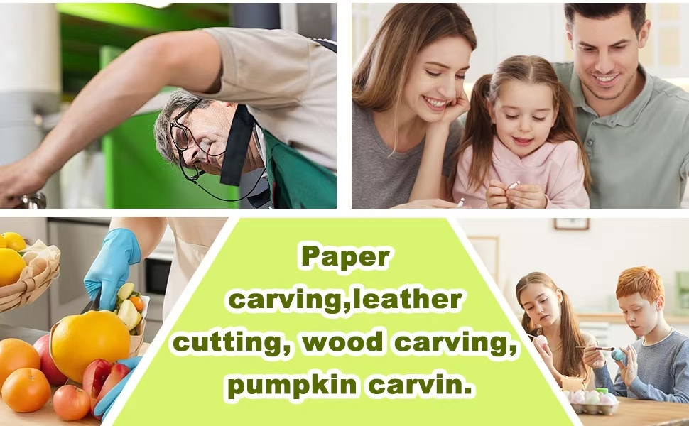 Paper carving, leather cutting, wood carving, pumpkin carving