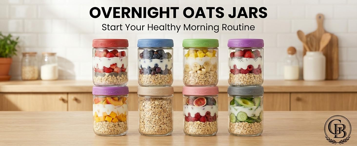 overnight oats jars