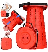 Fishboy Upgraded Square Collapsible Stool for Adults,Portable Retractable Folding Telescoping Fol...