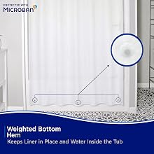 Microban_Medium Weight PEVA Shwr Liner_Weighted Hem_Frost