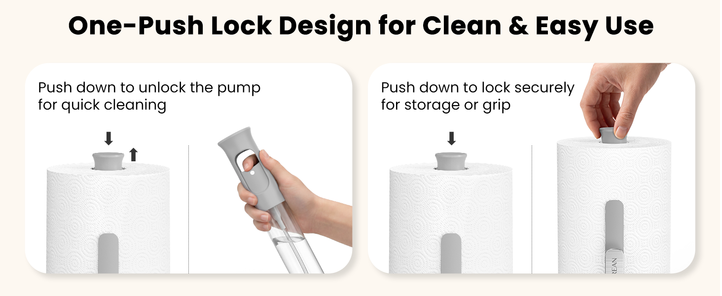 Paper Towel Holder with Spray Pump