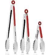 Anaeat Premium Sturdy Barbecue Tongs for Kitchen Grill & BBQ - 7,9,12 Inch Non-Slip Stainless Ste...