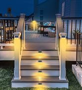 outdoor fence lights solar powered