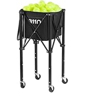 A11N Pickleball Tennis Ball Hopper - Sturdy Large Capacity Tennis Ball Basket Holds 120 Balls, Up...