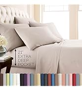 Southshore Fine Living, Inc. 21 Inch Extra Deep Pocket Queen Sheet Set 6 Piece Microfiber Bed She...