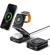 Smtcsl 3-in-1 Foldable Wireless Charging Station: Magnetic Charger Pad Compatible with Phone air ...