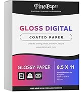 8.5x11 Gloss Digital Paper, Perfect for Color Laser Printing, Design Proposals, Flyers, Brochure,...