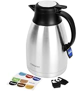 Thermal Coffee Carafe with Hang Tag, 2L/68 Oz Stainless Steel Vacuum Insulated Thermoses, Double-...