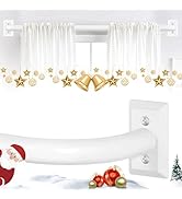 TVWOO Wrap Around Curtain Rods,White Curtain Rods for Windows 28 to 48 Inch,1 Inch Adjustable Bla...