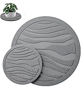 HOME EDIT Plant Saucer - Quick Dry Diatomaceous Earth Plant Saucers for Indoors Plant Water Catch...